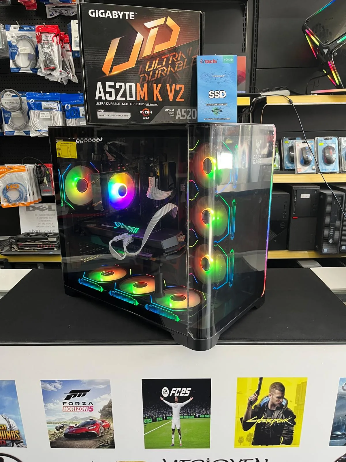 Ryzen 7 5700 İşlemci 16 GB RAM 10 GB RTX 3080 Ekran Kartı Oyuncu Bilgisayarı