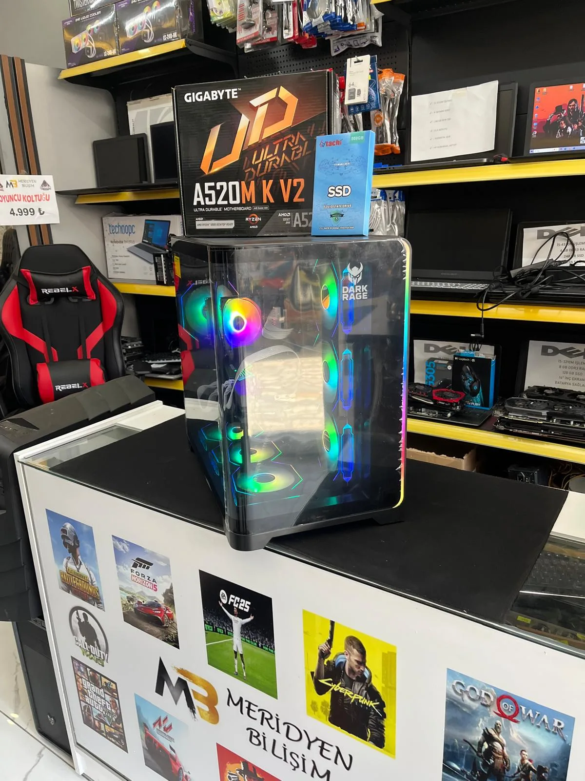 RYZEN 7 5700 İŞLEMCİ 16 GB RAM 10 GB RTX 3080 E.KARTI Oyuncu Bilgisayarı