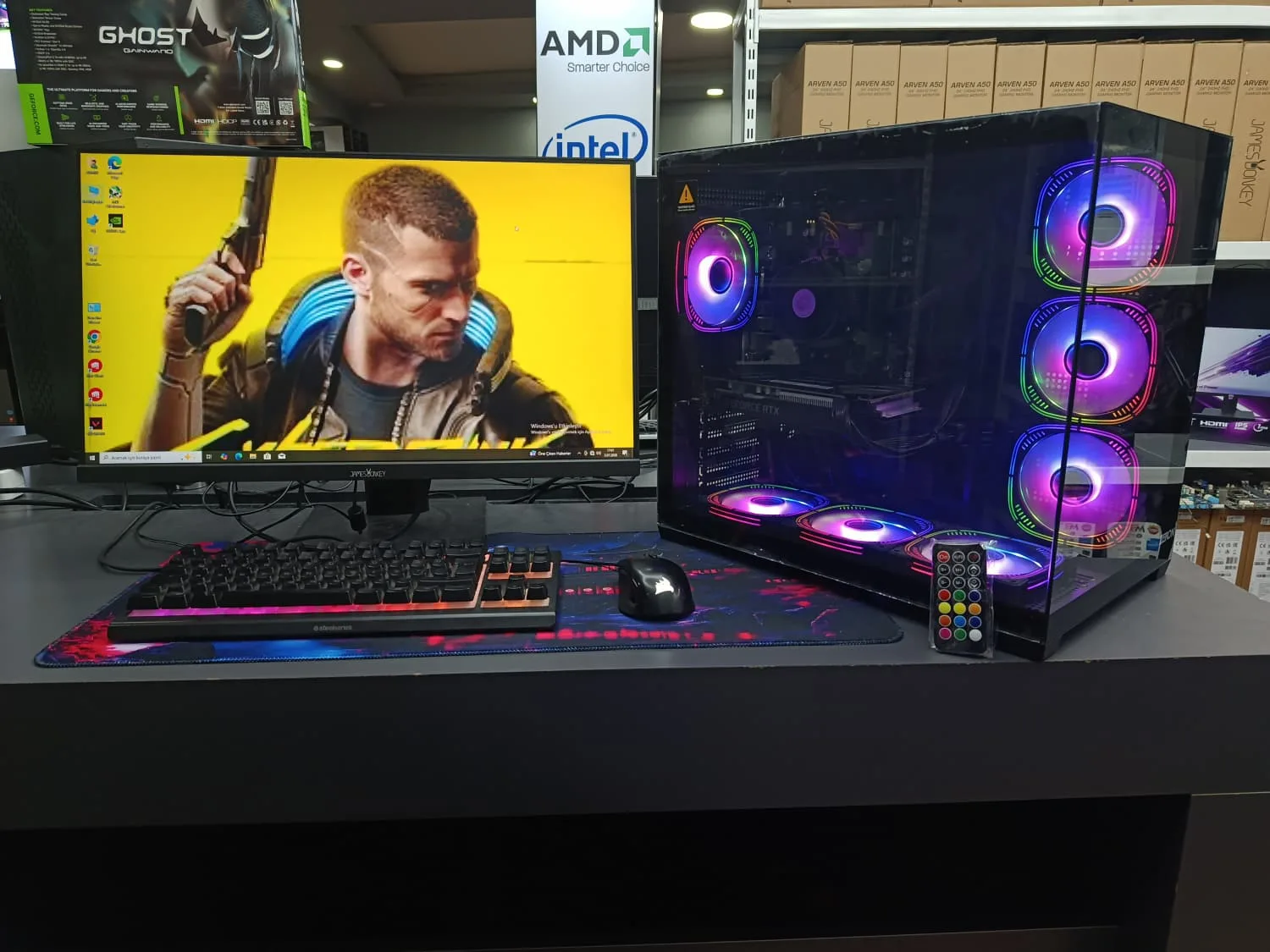 İ5 12400F İŞLEMCİ 16 GB RAM 8 GB RTX 5060 E.KARTI 24 INC SET PC